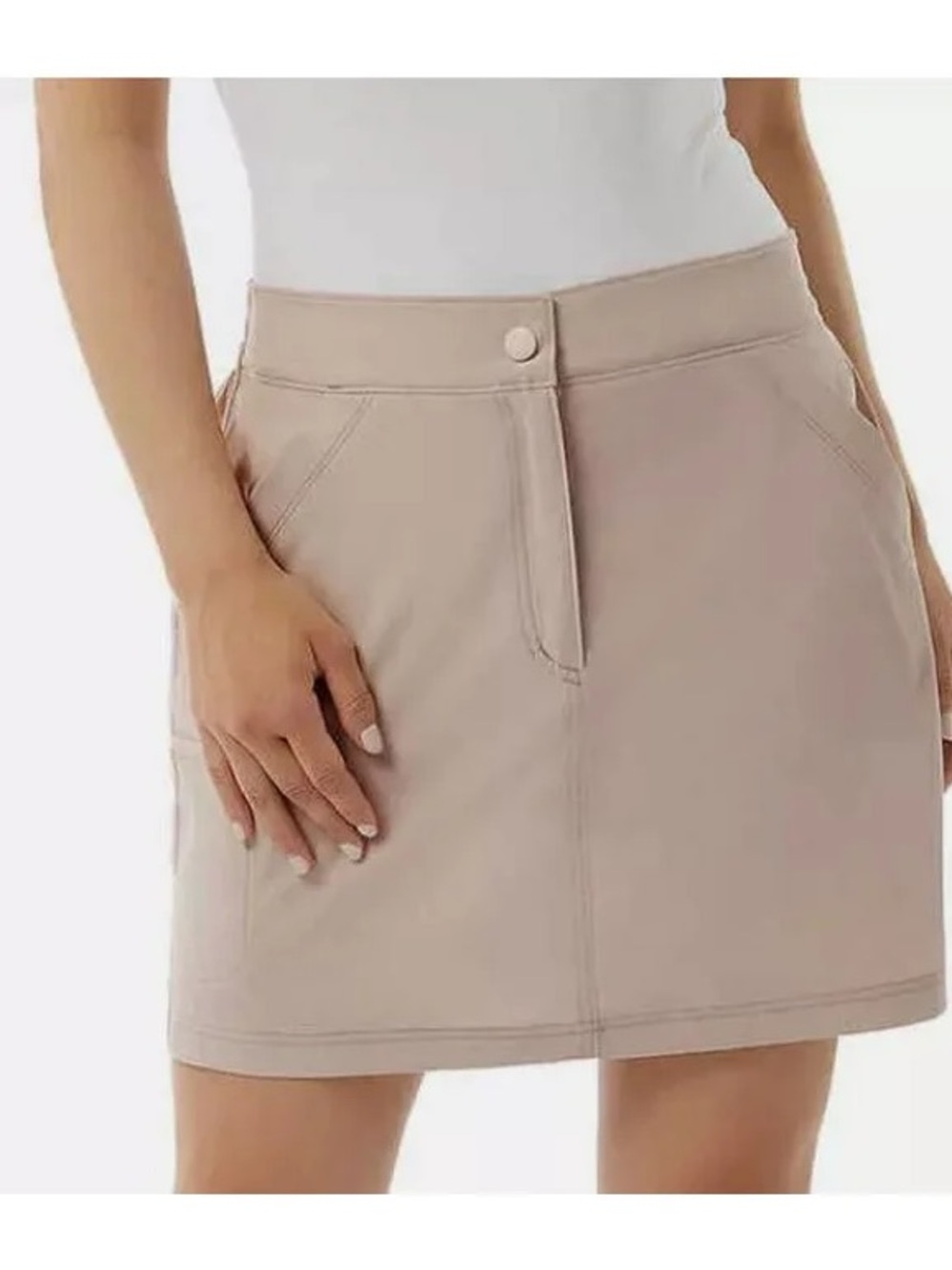 Everyday A-Line Skort in Light beige size M NWT 4” inseam